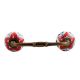 Red Flower Ceramic Bridge Handle